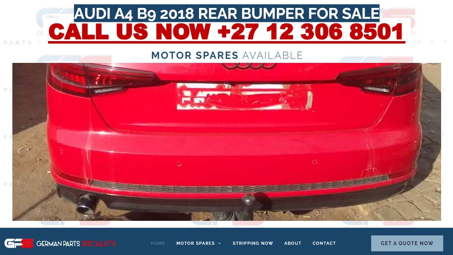 AUDI A4 B9 2018 REAR BUMPER FOR SALE - Private Seller AUDI A4 B9 2018 REAR BUMPER FOR SALE - Private Seller