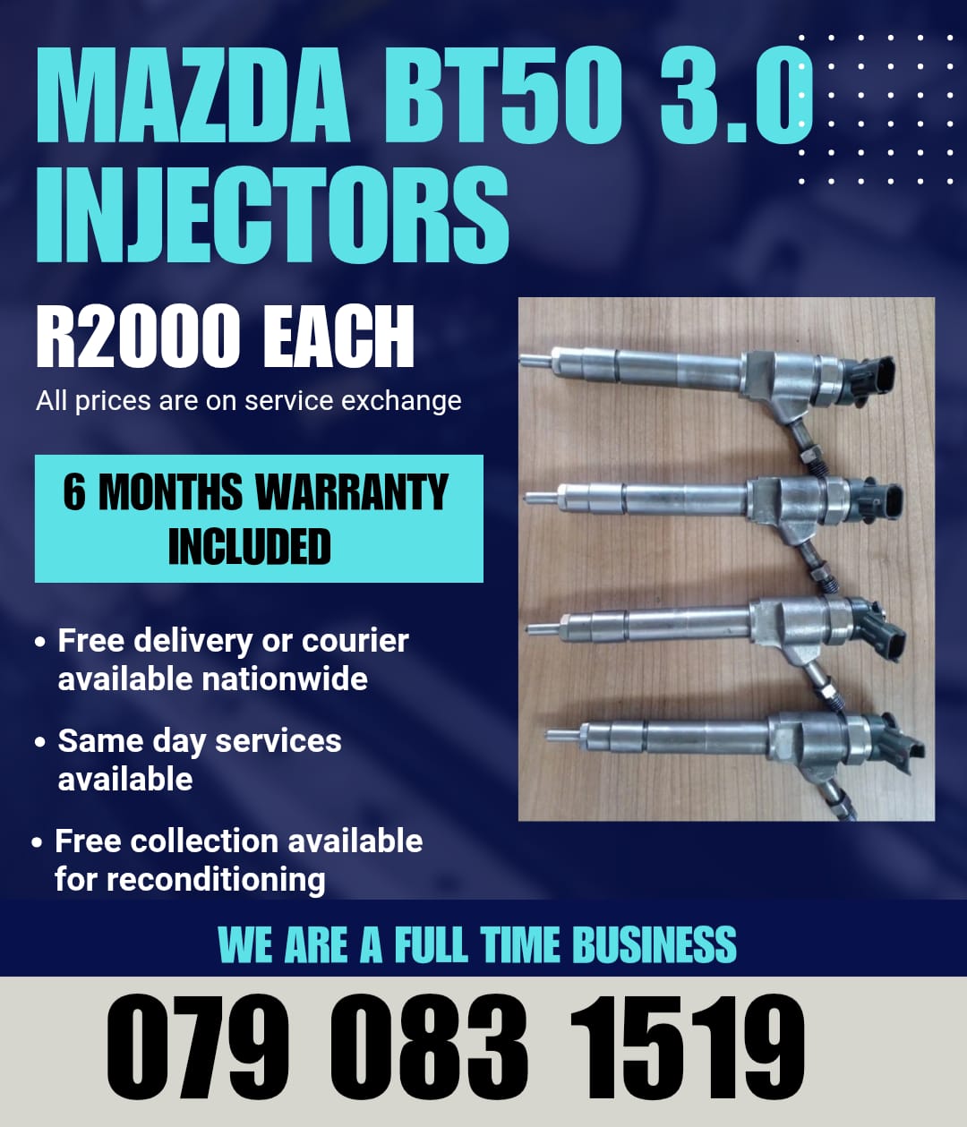 MAZDA BT50 3.0 INJECTORS FOR SALE WITH WARRANTY - Private Seller MAZDA BT50 3.0 INJECTORS FOR SALE WITH WARRANTY - Private Seller