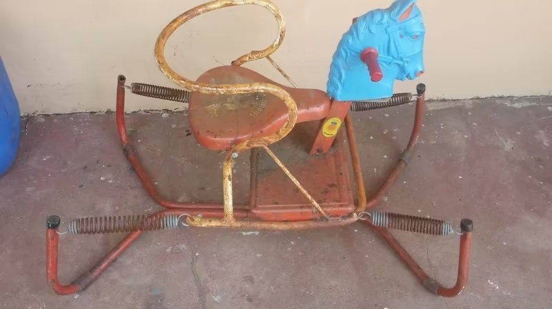 Vintage  spring toy horse made by sunbeam perfect for collector or kiddies toy