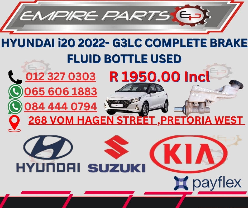 HYUNDAI i20 2022- G3LC COMPLETE BRAKE FLUID BOTTLE USED - Private Seller