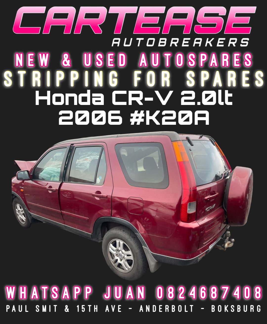 HONDA CRV 2.0LT 2006 #K20A STRIPPING FOR SPARES - Private Seller