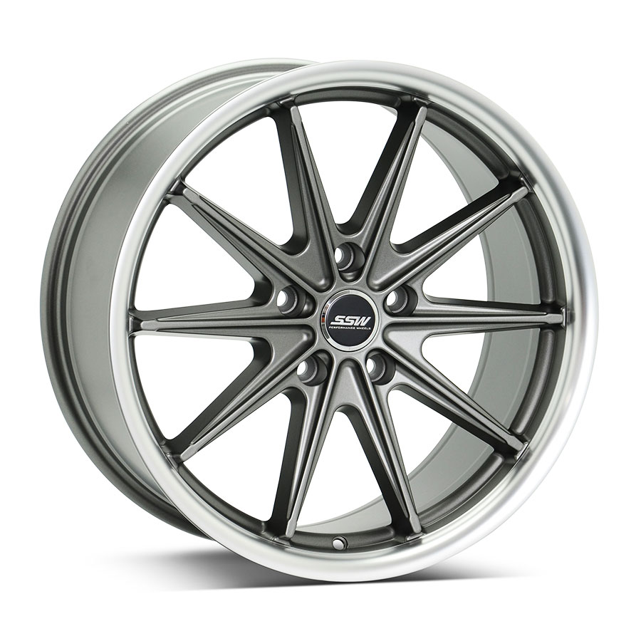 18″ SSW S343 5/100 Gunmetal Polished Lip alloy Wheels