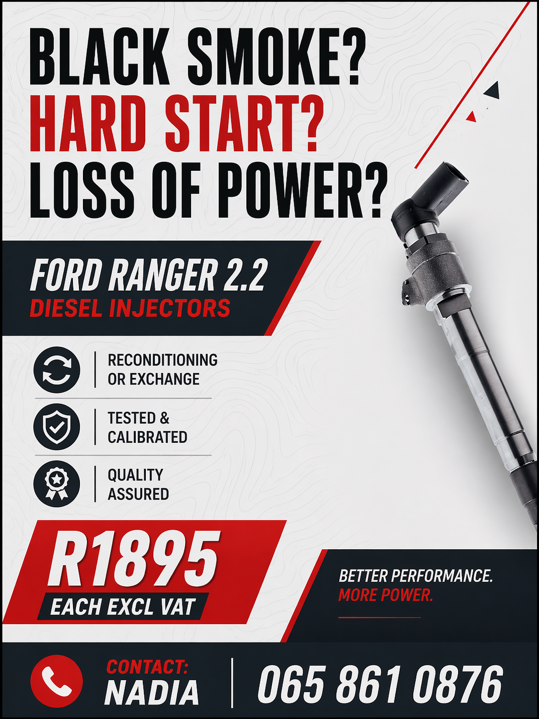HIGH QUALITY DIESEL INJECTORS FOR SALE FOR FORD RANGER 2.2 - Private Seller HIGH QUALITY DIESEL INJECTORS FOR SALE FOR FORD RANGER 2.2 - Private Seller