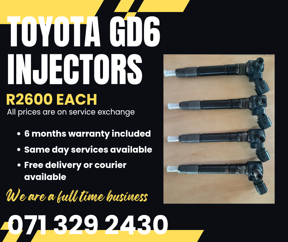 TOYOTA GD6 DIESEL INJECTORS FOR SALE WITH WARRANTY - Private Seller TOYOTA GD6 DIESEL INJECTORS FOR SALE WITH WARRANTY - Private Seller