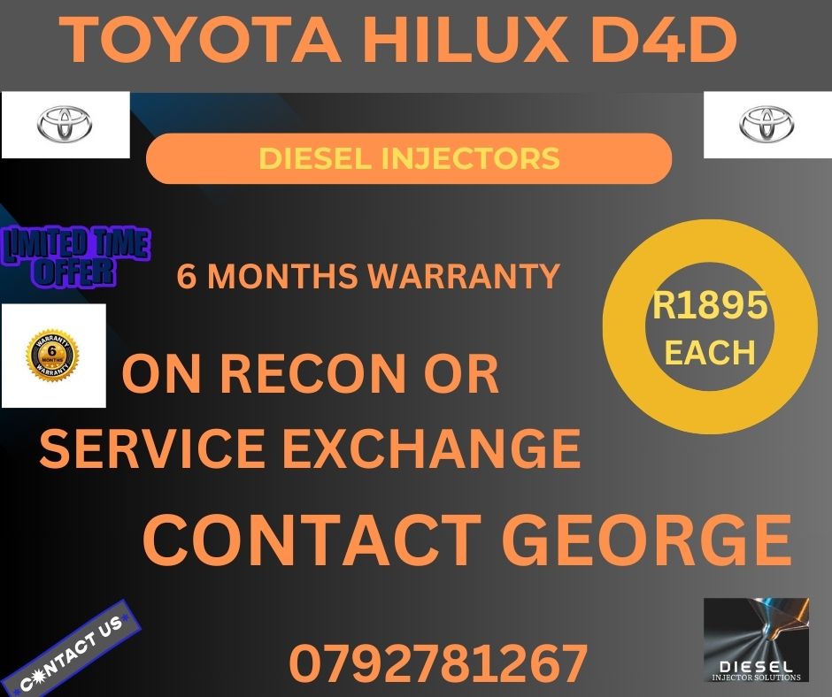 Toyota hilux d4d diesel injectors - Private Seller Toyota hilux d4d diesel injectors - Private Seller