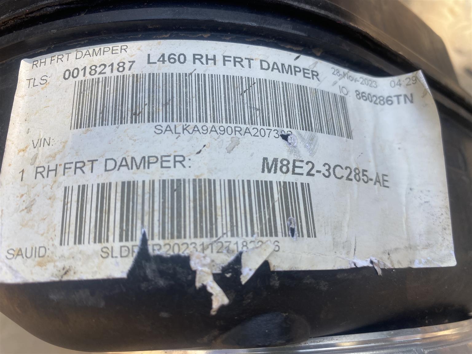 2024 RANGE ROVER P530 AIR SHOCK ABSORBER RIGHT FRONT FOR SALE