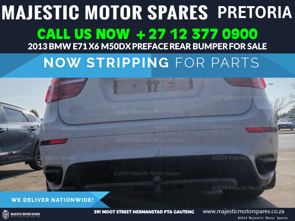 Used Rear Bumper for 2013 BMW X6 E71 Preface M50d - Private Seller Used Rear Bumper for 2013 BMW X6 E71 Preface M50d - Private Seller