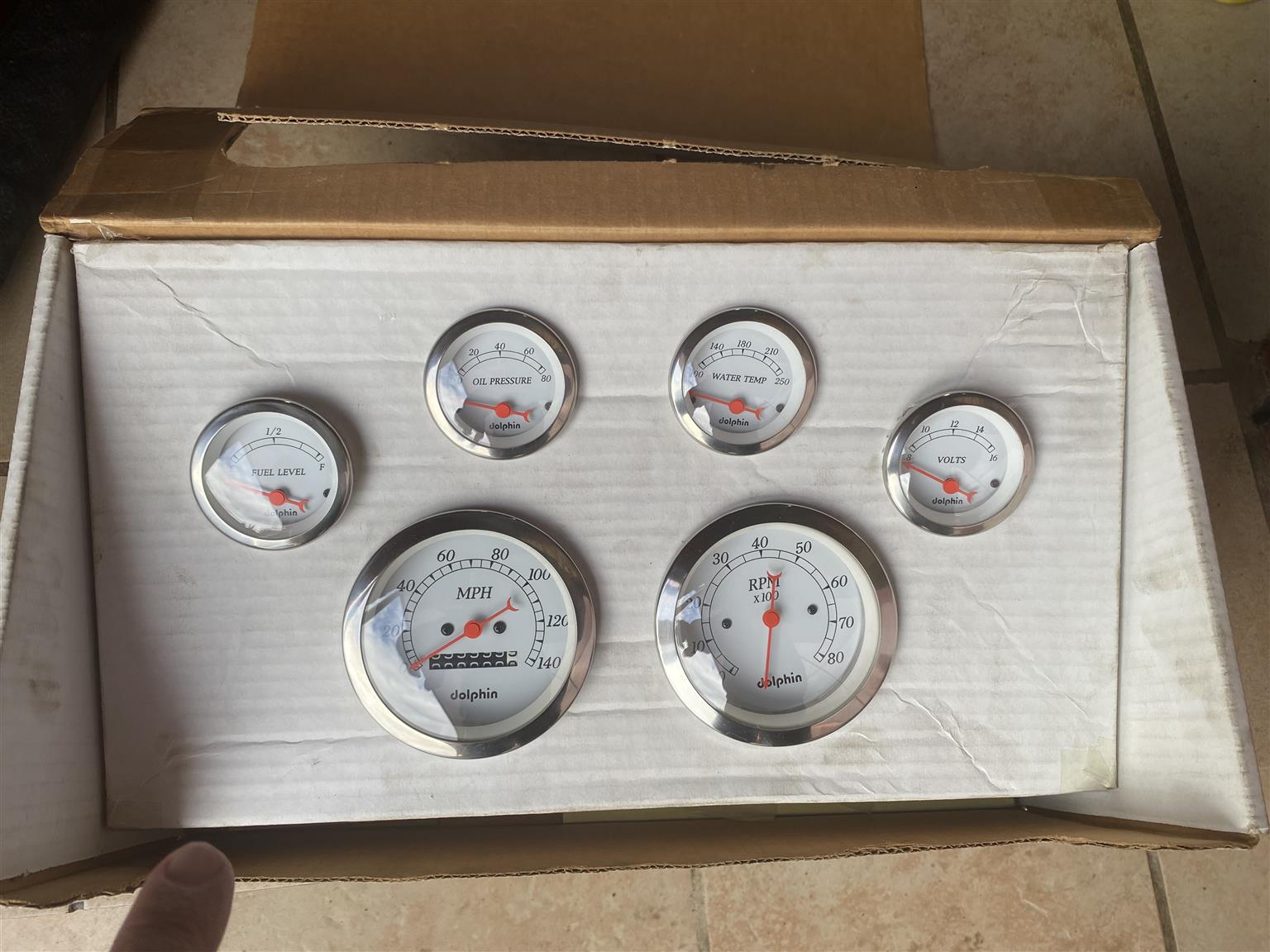 Gauges Dolphin universal classic 6pc gauge set - Private Seller Gauges Dolphin universal classic 6pc gauge set - Private Seller