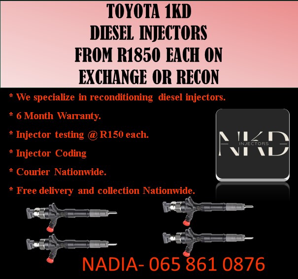 Toyota 1KD injectors for sale on exchange - Private Seller Toyota 1KD injectors for sale on exchange - Private Seller