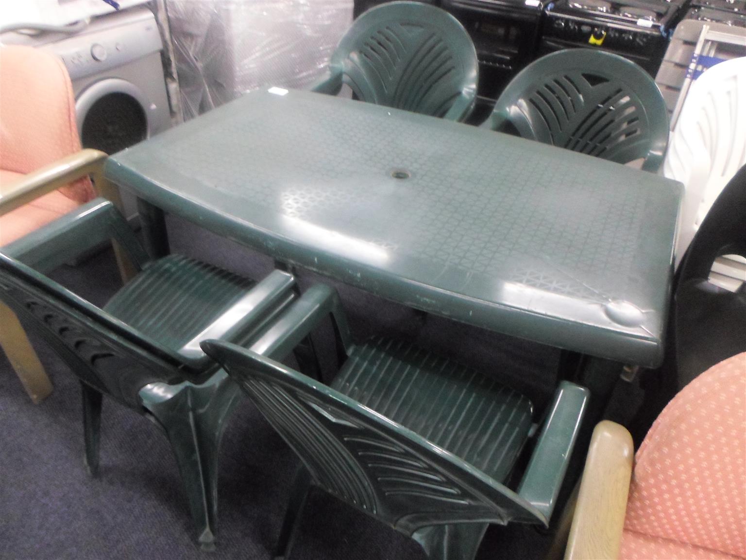 Patio Table + 6 Chairs Plastic - B033057857-7