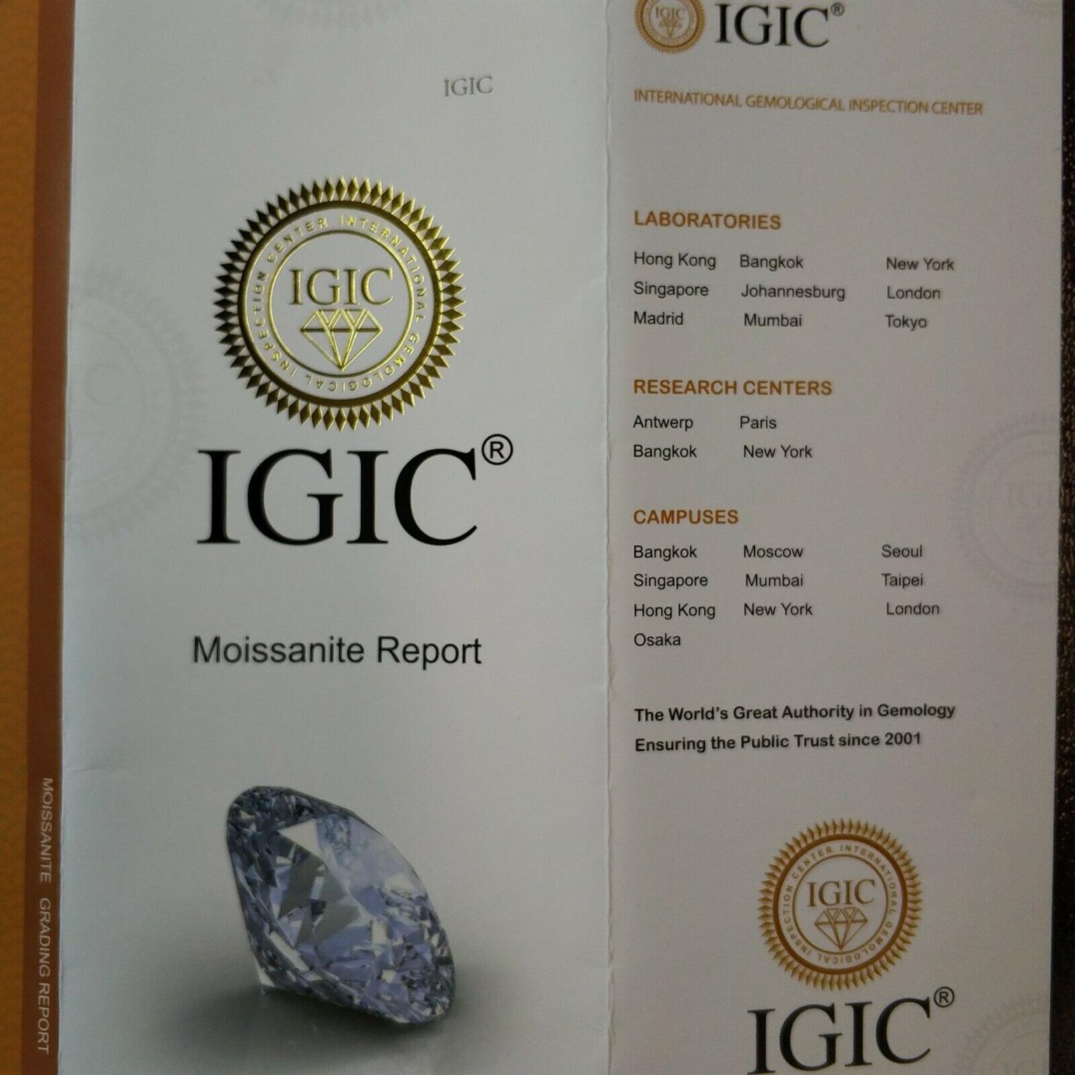 Certified White D Color 1 carat Trillion Cut VVS1 Moissanite Stone Loose