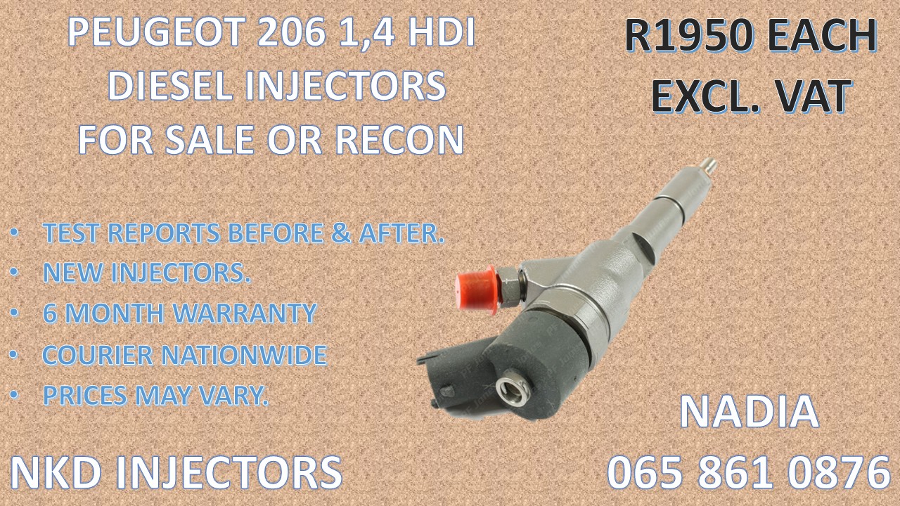 DIESEL INJECTORS FOR SALE FOR PEUGEOT 206 1.4 HDI - CONDITION EXCELLENT - Private Seller DIESEL INJECTORS FOR SALE FOR PEUGEOT 206 1.4 HDI - CONDITION EXCELLENT - Private Seller