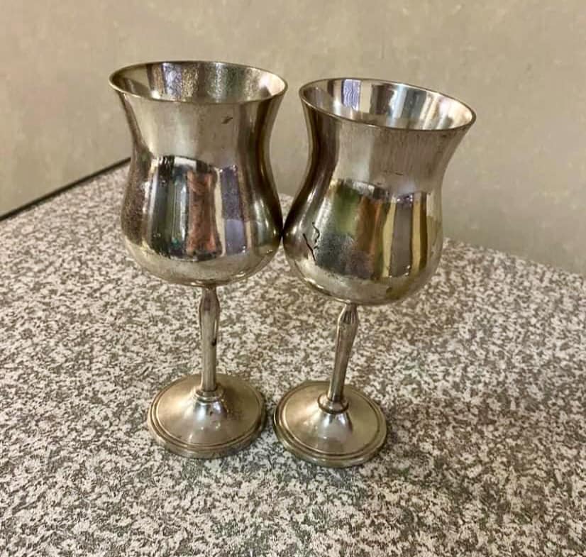 vintage silver plate antique goblets vintage silver plate antique goblets