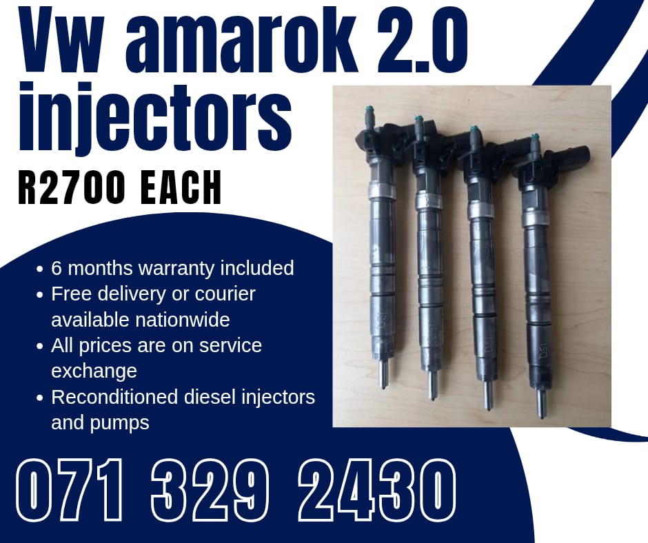 VW AMAROK 2.0 INJECTORS FOR SALE WITH WARRANTY INCLUDED - Private Seller VW AMAROK 2.0 INJECTORS FOR SALE WITH WARRANTY INCLUDED - Private Seller