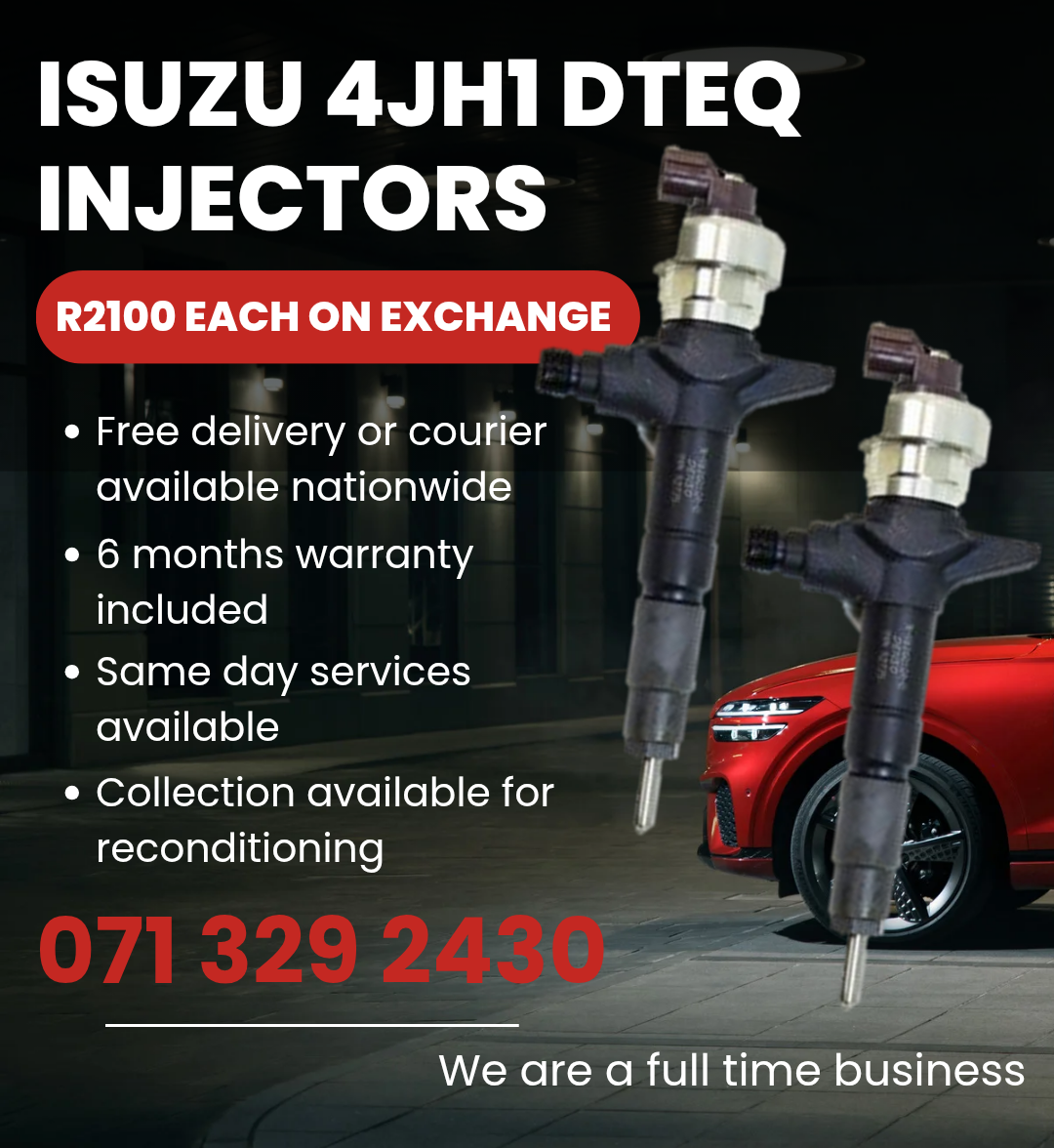ISUZU DTEQ KB300 INJECTORS FOR SALE WITH WARRANTY