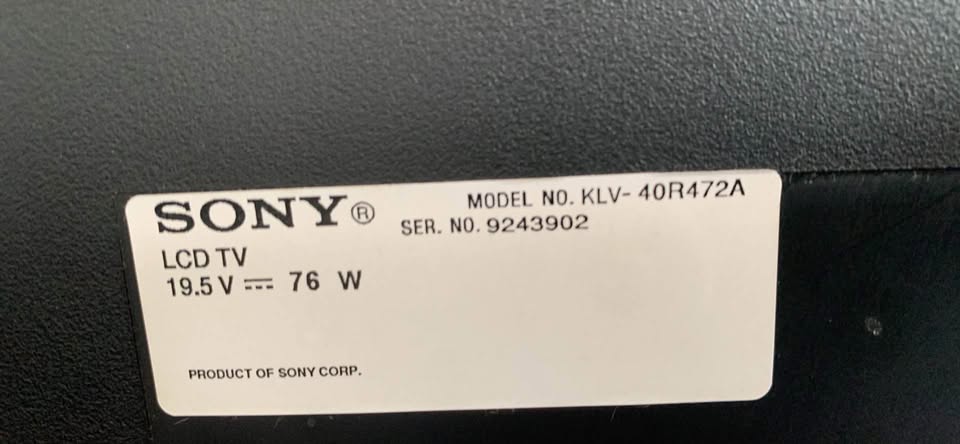 Sony Bravia 40 inch R600 as is Can switch on not for long and goes blank  280 Steve Biko road