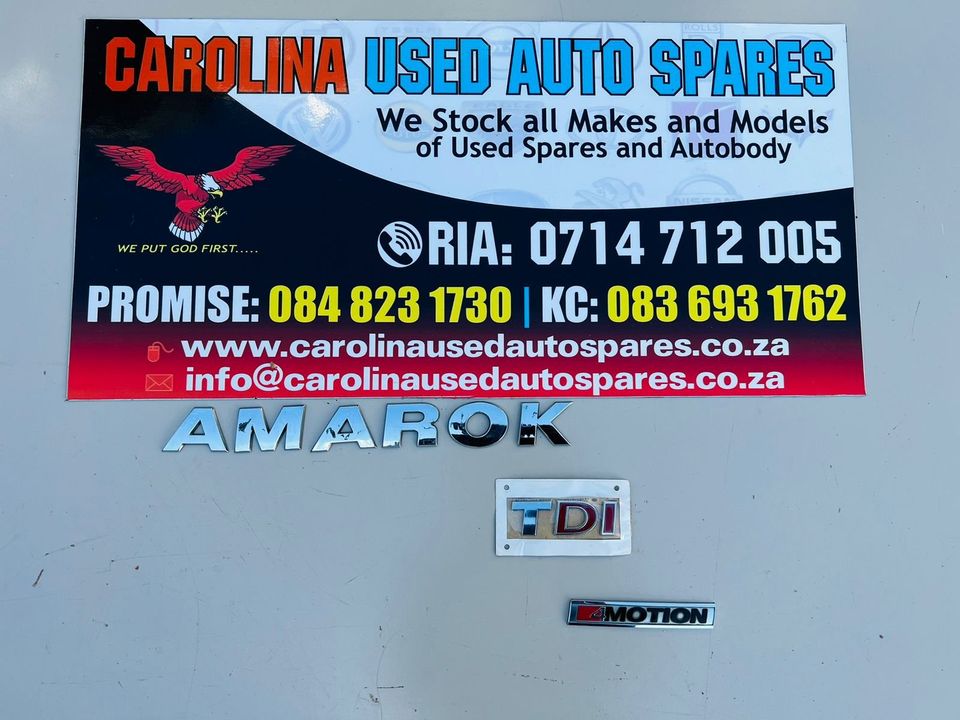 VW Amarok tailgate nameplate/sticker TDI 4 Motion - Private Seller VW Amarok tailgate nameplate/sticker TDI 4 Motion - Private Seller