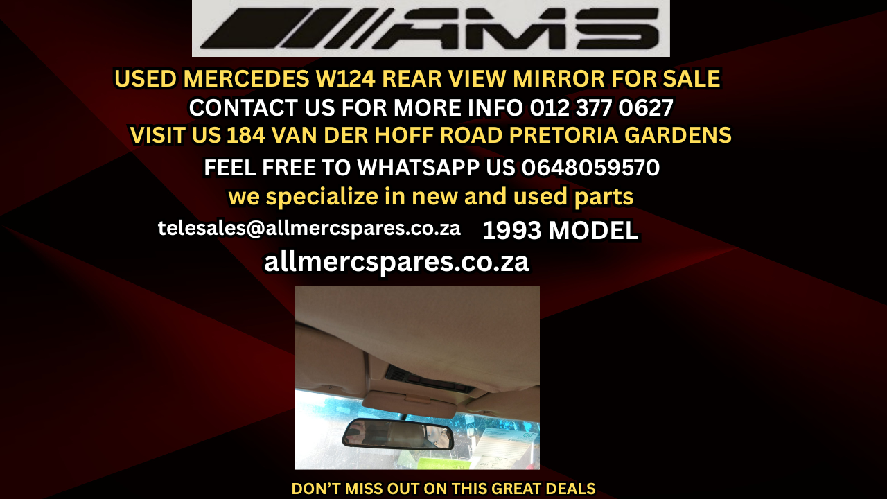 USED MERCEDES W124 REAR VIEW MIRROR FOR SALE