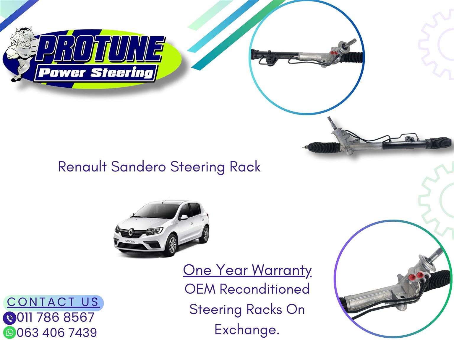 Renault Sandero - OEM Reconditioned Steering Racks - Private Seller Renault Sandero - OEM Reconditioned Steering Racks - Private Seller