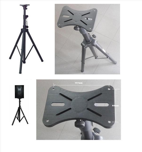 Heavy Duty TriPod Speaker Stand Telescopic Adjustable In Black Colour. Brand New