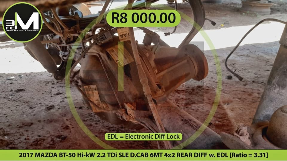 2017 MAZDA BT-50 Hi-kW 2.2 TDi SLE D.CAB 6MT 4×2 REAR DIFF w. EDL [Ratio = 3.31