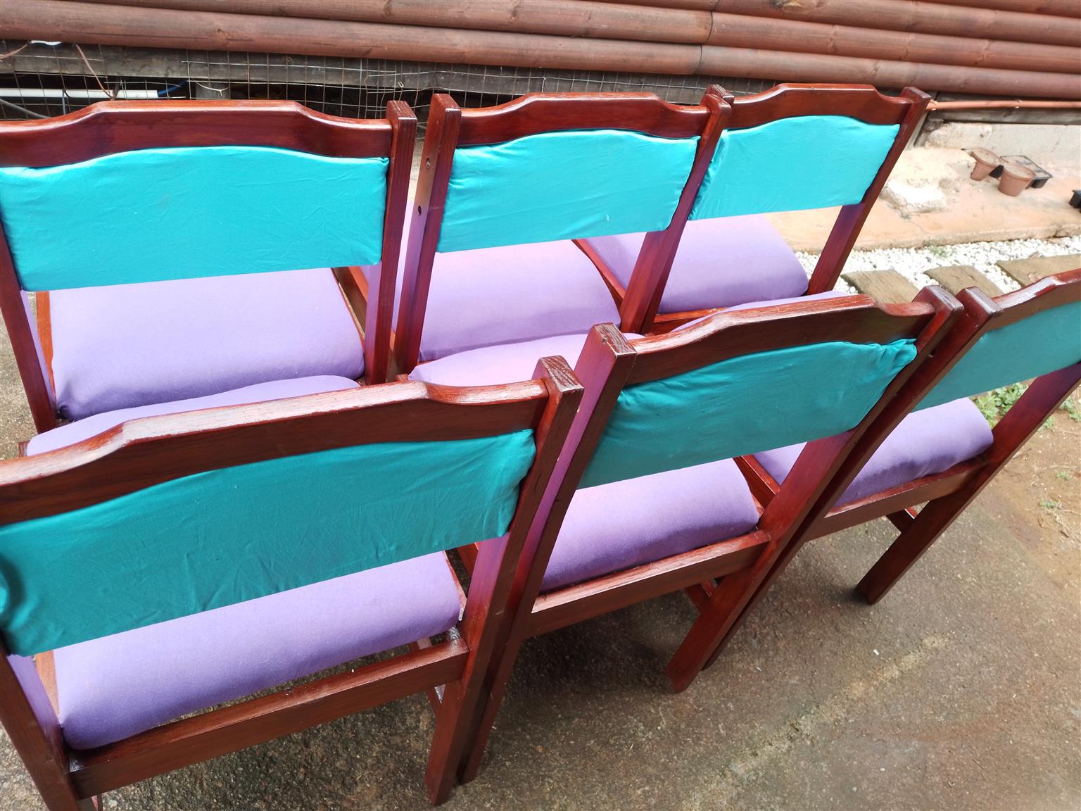 6 read oak chairs