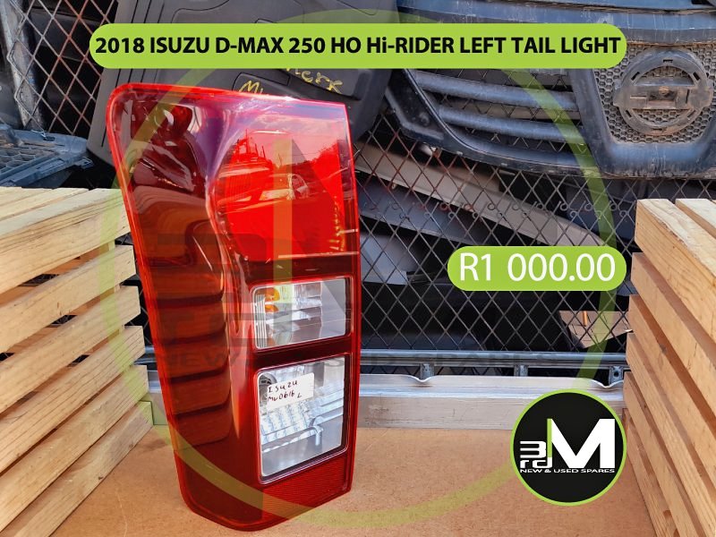 2018 ISUZU D MAX 250 HO Hi RIDER LEFT TAIL LIGHT  MV0616 2018 ISUZU D MAX 250 HO Hi RIDER LEFT TAIL LIGHT  MV0616