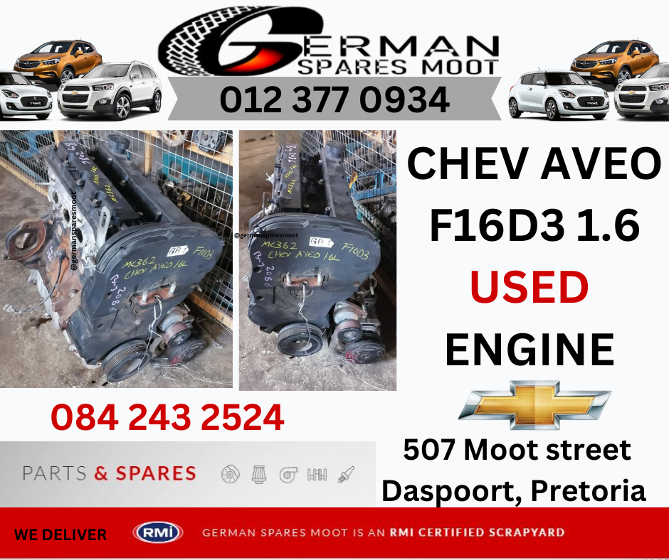 Chevrolet Aveo F16D3 1.6 Used Engine - Private Seller Chevrolet Aveo F16D3 1.6 Used Engine - Private Seller