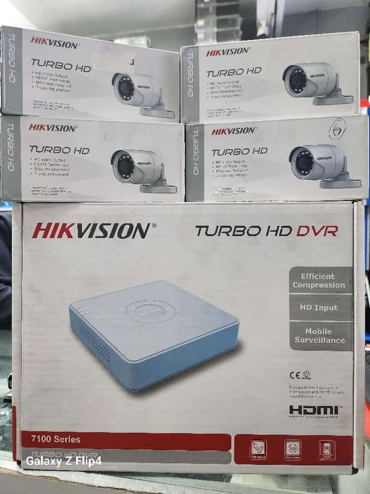 HIk vision Kit with 4 x HIk vision Camera Indoor/Outdoor 1080P + 4 Channel DVR- 7100 Series_ New