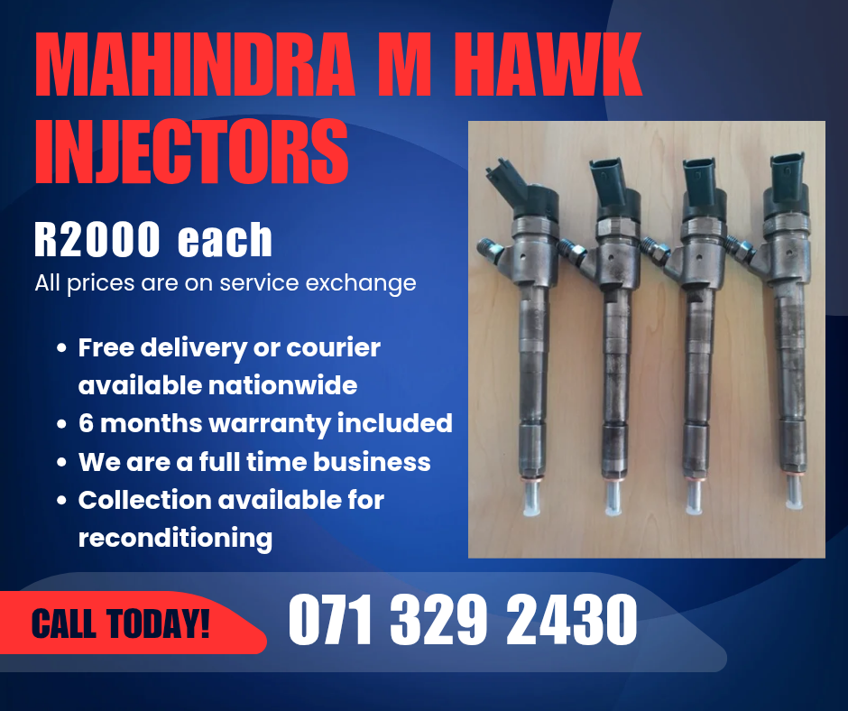 MAHINDRA MHAWK DIESEL INJECTORS FOR SALE WITH WARRANTY ON - Private Seller MAHINDRA MHAWK DIESEL INJECTORS FOR SALE WITH WARRANTY ON - Private Seller