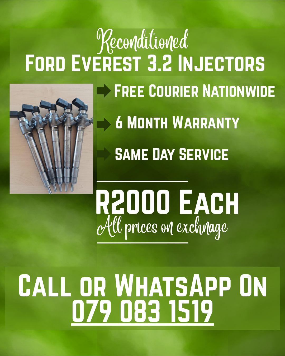FORD EVEREST 3.2 INJECTORS FOR SALE WITH WARRANTY INCLUDED - Private Seller FORD EVEREST 3.2 INJECTORS FOR SALE WITH WARRANTY INCLUDED - Private Seller