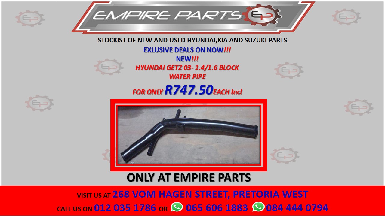 HYUNDAI GETZ 2003- 1.4 / 1.6 BLOCK WATER PIPE - Private Seller HYUNDAI GETZ 2003- 1.4 / 1.6 BLOCK WATER PIPE - Private Seller