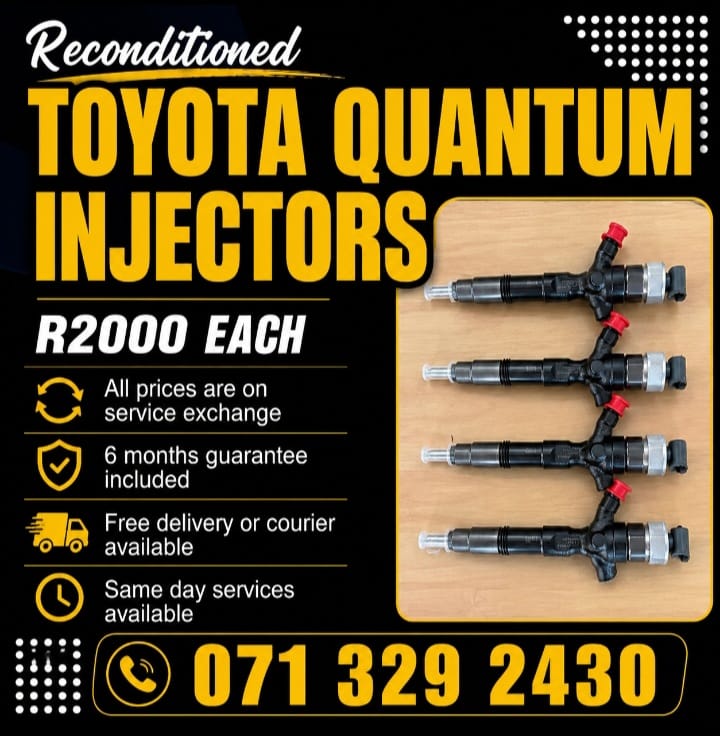 TOYOTA QUANTUM 2.5 INJECTORS FOR SALE WITH WARRANTY INCLUDED - Private Seller TOYOTA QUANTUM 2.5 INJECTORS FOR SALE WITH WARRANTY INCLUDED - Private Seller
