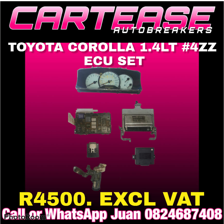 TOYOTA COROLLA 1.4LT #4ZZ ECU SET EXCL VAT - Private Seller TOYOTA COROLLA 1.4LT #4ZZ ECU SET EXCL VAT - Private Seller