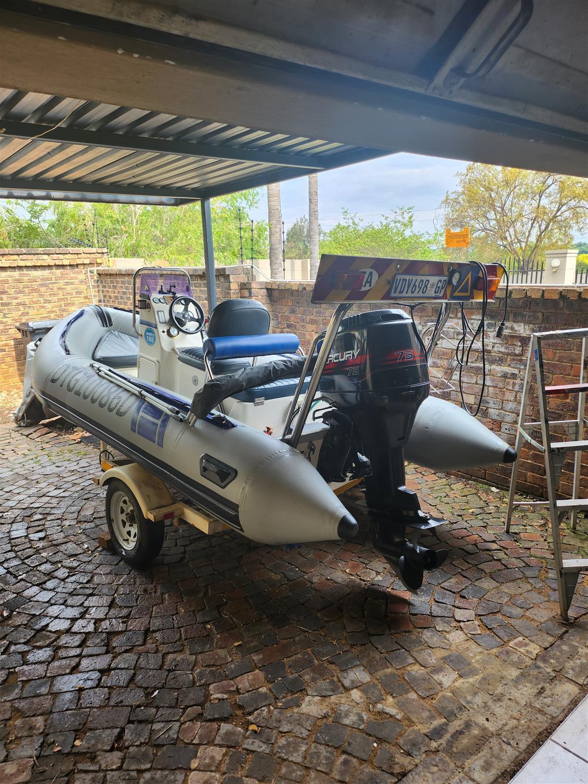 Buccaneer Semi rigid with 75hp Mercury outboard
