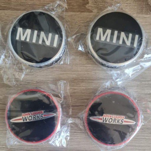 Mini JCW Cooper wheel centre badges stickers