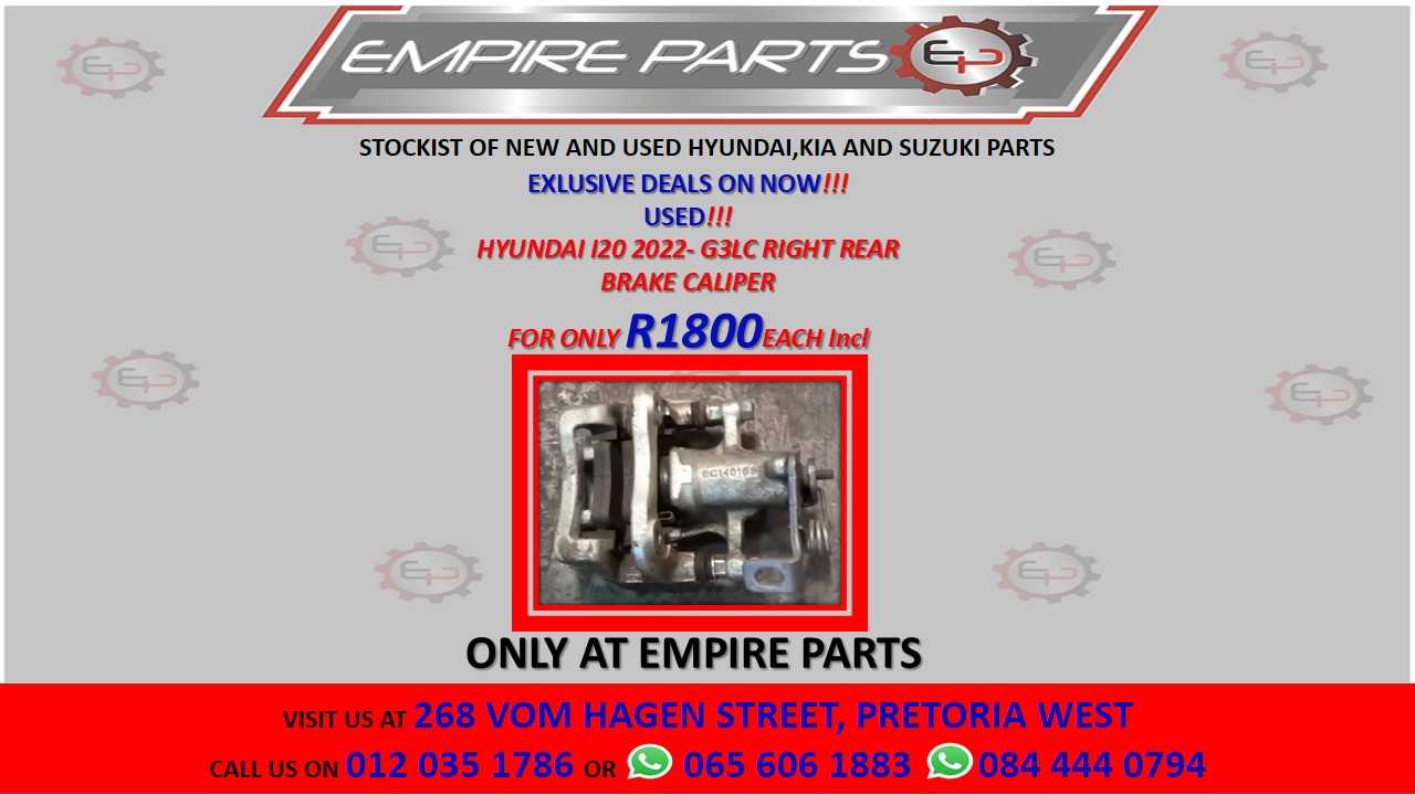 HYUNDAI I20 2022- G3LC RIGHT REAR BRAKE CALIPER - Private Seller HYUNDAI I20 2022- G3LC RIGHT REAR BRAKE CALIPER - Private Seller
