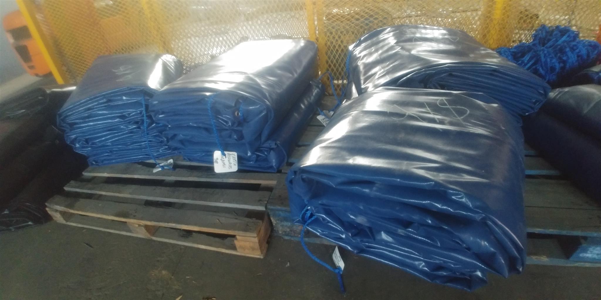 9m x 9m heavy duty truck covers/tarpaulins and cargo nets for super-link and tri_axle