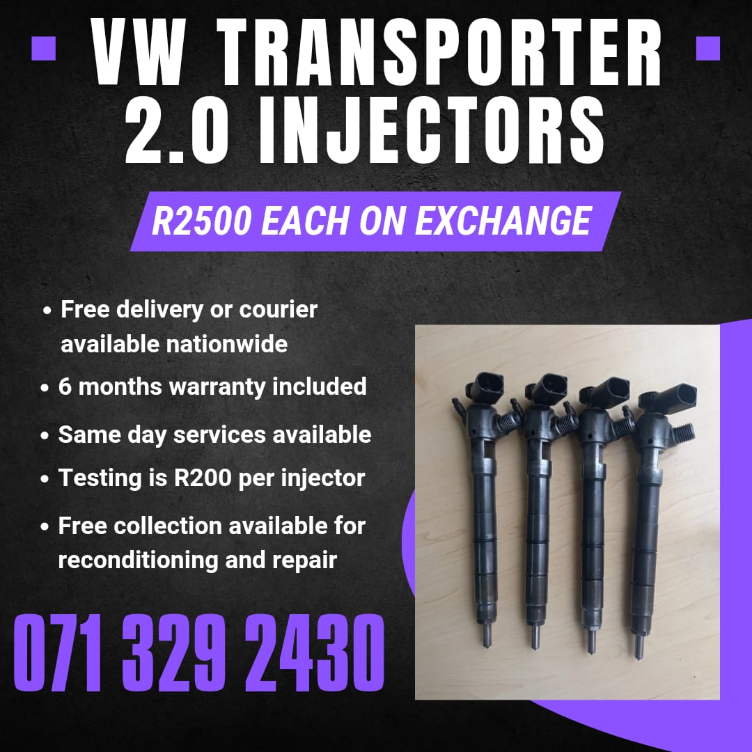 VW TRANSPORTER 2.0 INJECTORS FOR SALE WITH WARRANTY - Private Seller VW TRANSPORTER 2.0 INJECTORS FOR SALE WITH WARRANTY - Private Seller