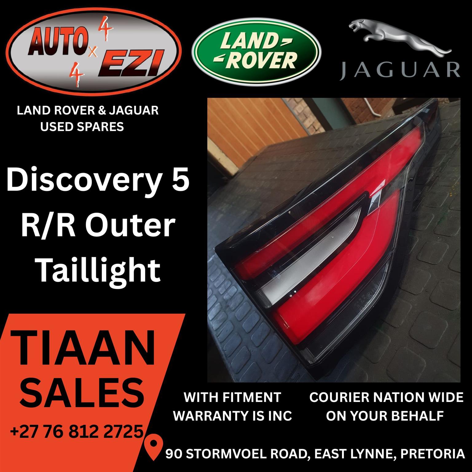 DISCOVERY 5 RIGHT REAR OUTER TAILLIGHT CONTACT F/PRICE - Private Seller DISCOVERY 5 RIGHT REAR OUTER TAILLIGHT CONTACT F/PRICE - Private Seller