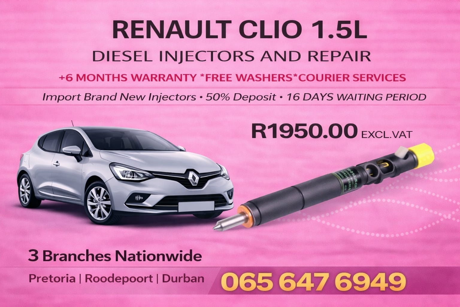 RENAULT CLIO DIESEL INJECTORS - Private Seller RENAULT CLIO DIESEL INJECTORS - Private Seller