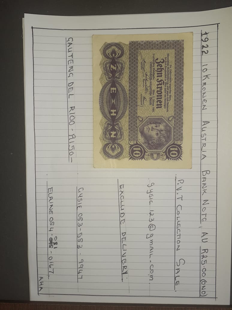 Coins and notes collection for sale