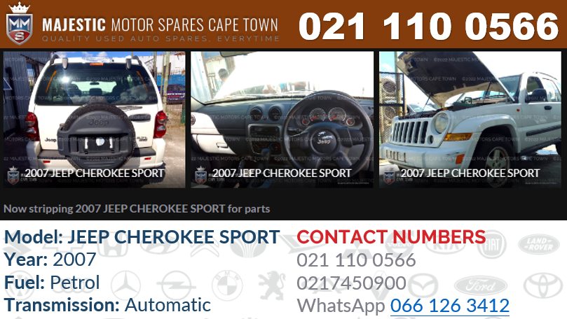 Now stripping 2007 JEEP CHEROKEE SPORT for parts - Private Seller