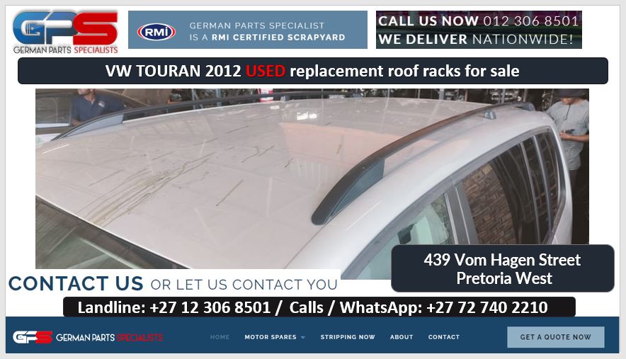 VW Touran 2012 used replacement roof rack for sale - Private Seller VW Touran 2012 used replacement roof rack for sale - Private Seller
