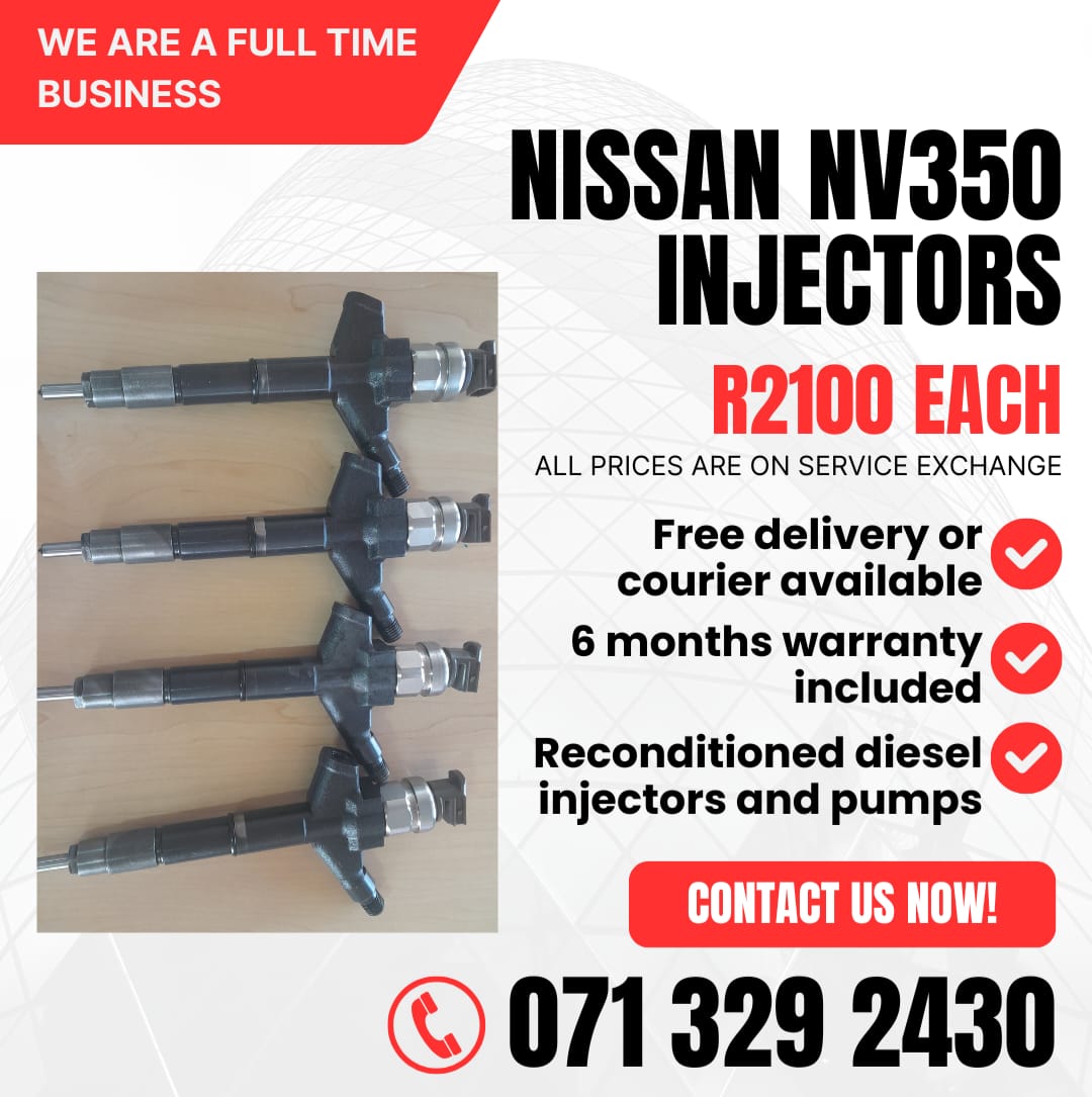 NISSAN NV350 INJECTORS FOR SALE WITH WARRANTY INCLUDED - Private Seller NISSAN NV350 INJECTORS FOR SALE WITH WARRANTY INCLUDED - Private Seller