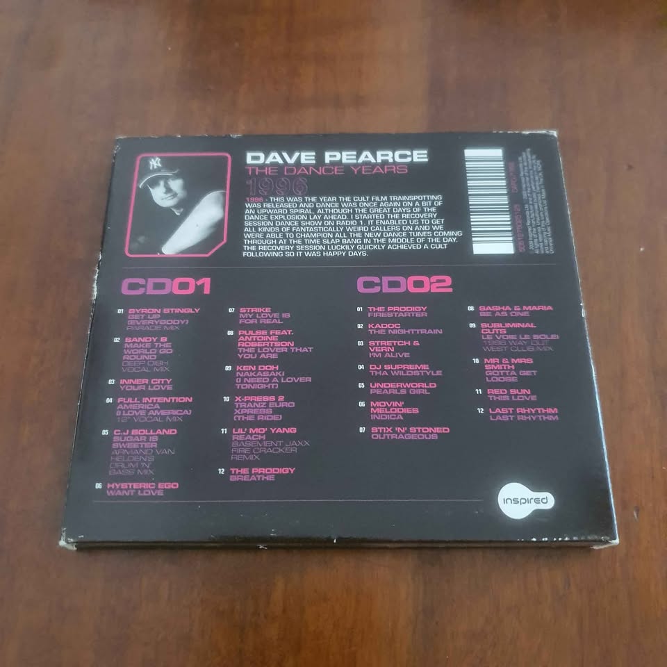 David Pearce - 1996 The dance years cd