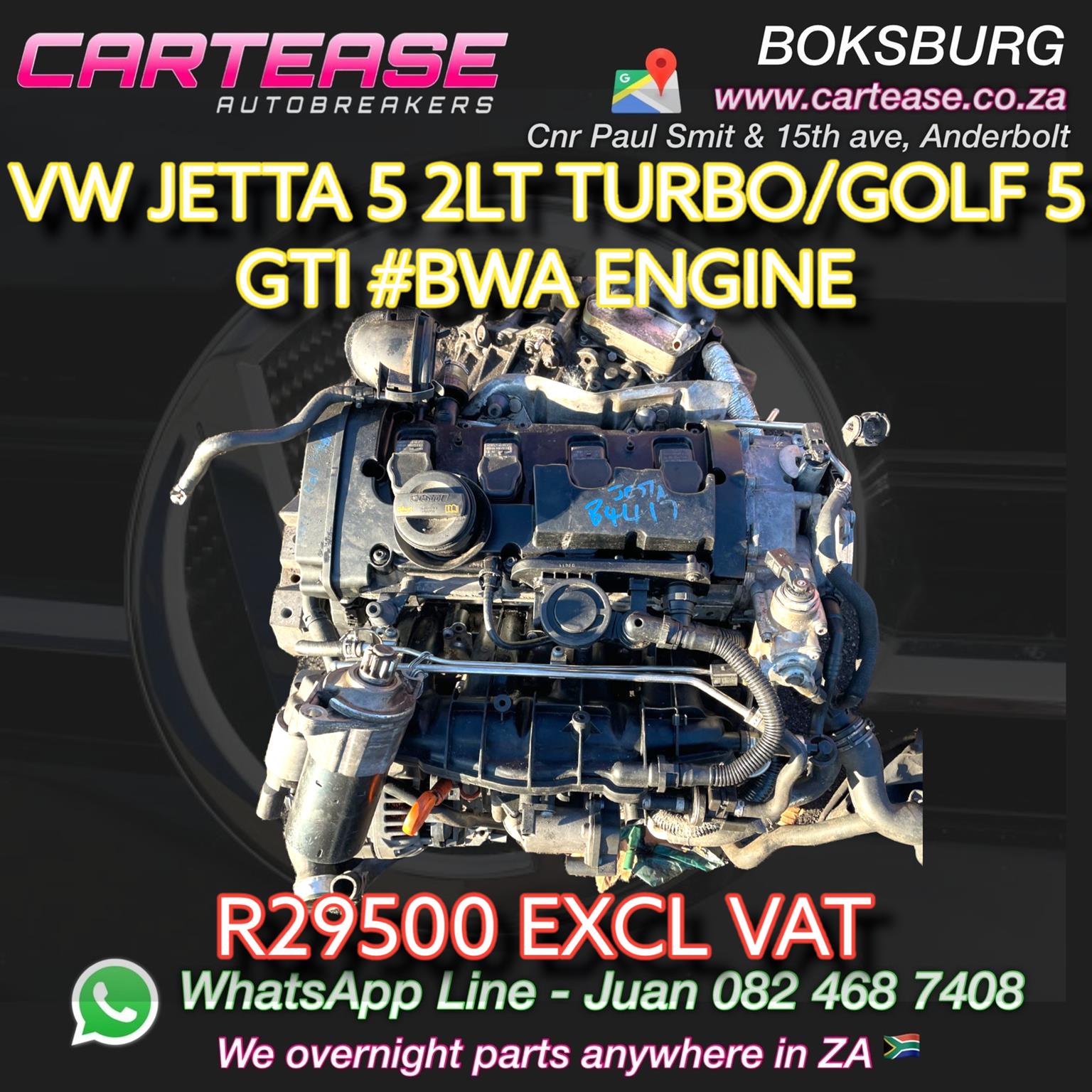 VW JETTA 5 2.0 TURBO /GOLF 5 GTI #BWA ENGINE - Private Seller
