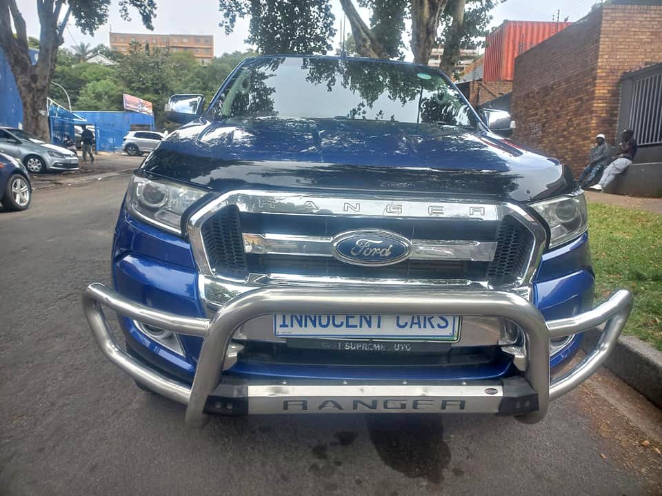 2018 FORD RANGER C-CAB 3.2 XLT DIESEL, AUTOMATIC 4X4, BLUE COLOR, MILEAGE