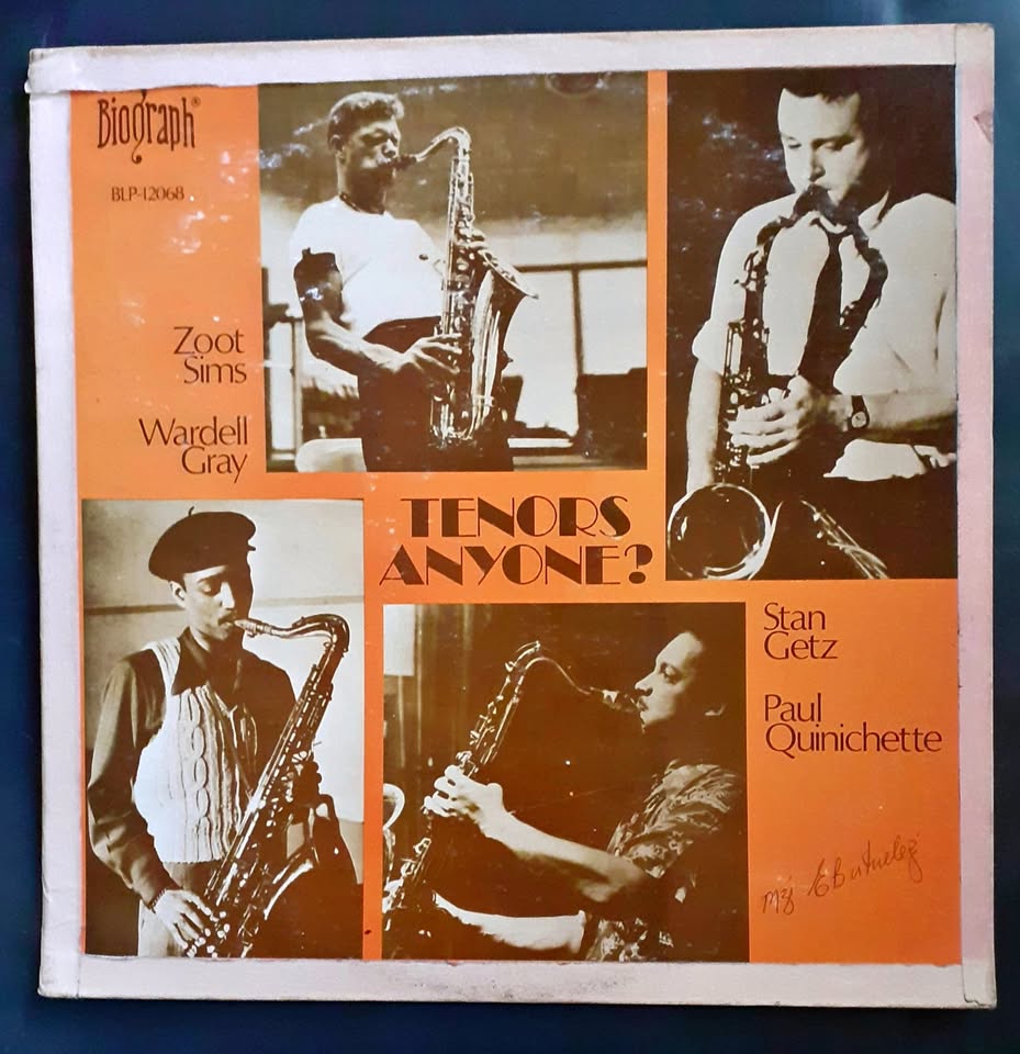 Stan Getz, Zoot Sims, Wardell Gray, Paul Quinichette – Tenors Anyone? LP Record Stan Getz, Zoot Sims, Wardell Gray, Paul Quinichette – Tenors Anyone? LP Record