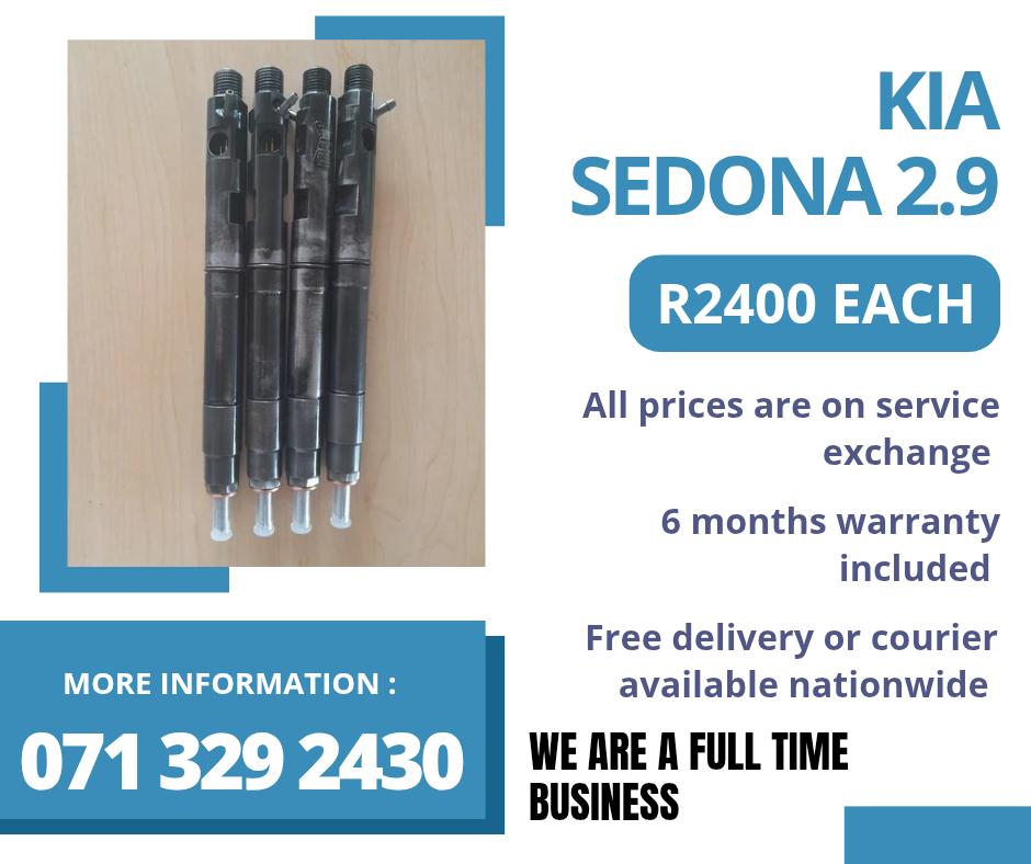 KIA SEDONA 2.9 INJECTORS FOR SALE WITH WARRANTY - Private Seller KIA SEDONA 2.9 INJECTORS FOR SALE WITH WARRANTY - Private Seller